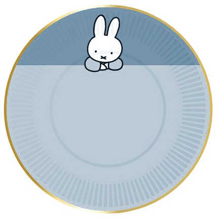 Miffy Platos Azul 18cm 8pcs