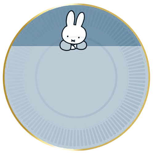 Miffy Platos Azul 18cm 8pcs
