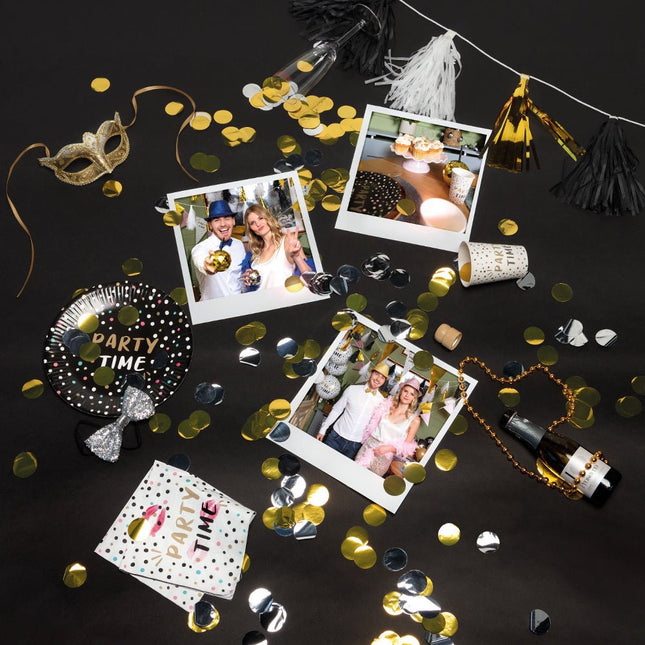 Borden Party Time Papier 23cm 8st van Boland koop je bij Partywinkel