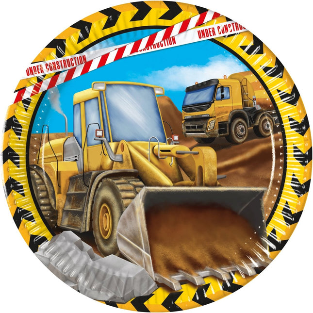 Bouw Borden Gekleurd 23cm 8st van Procos koop je bij Partywinkel