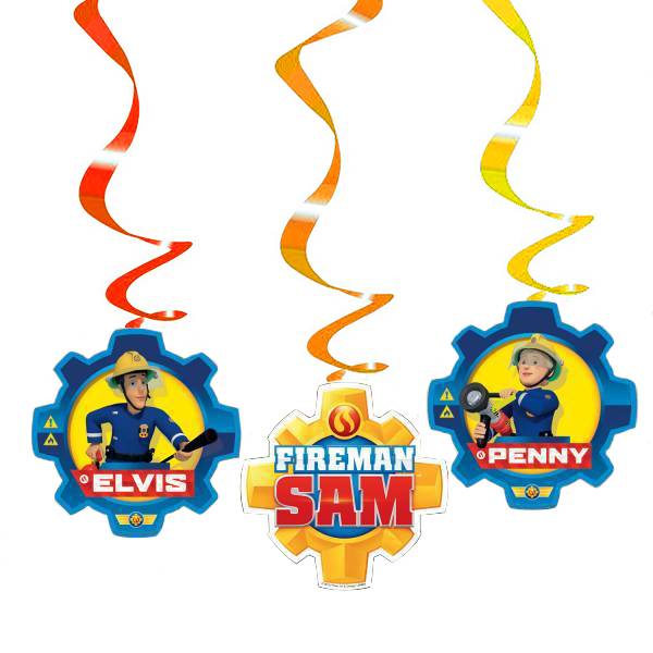 Brandweerman Sam Hangdecoratie Versiering Set 6 delig - Partywinkel - 013051743444
