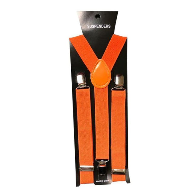 Bretels Oranje - Breedte 2,5 cm van Partychimp koop je bij Partywinkel