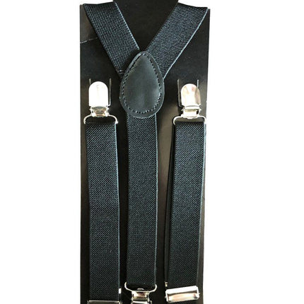 Bretels Zwart - Breedte 2,5 cm van Partychimp koop je bij Partywinkel