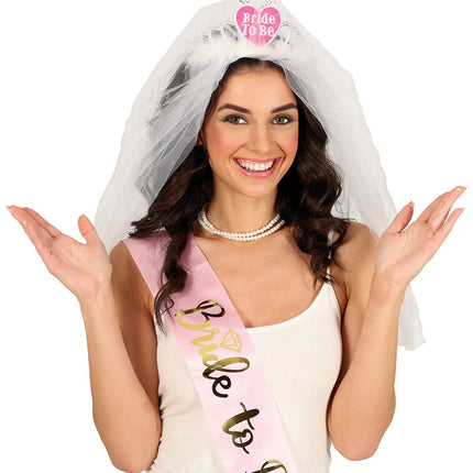 Bride To Be Sluier van Fiestas Guirca koop je bij Partywinkel