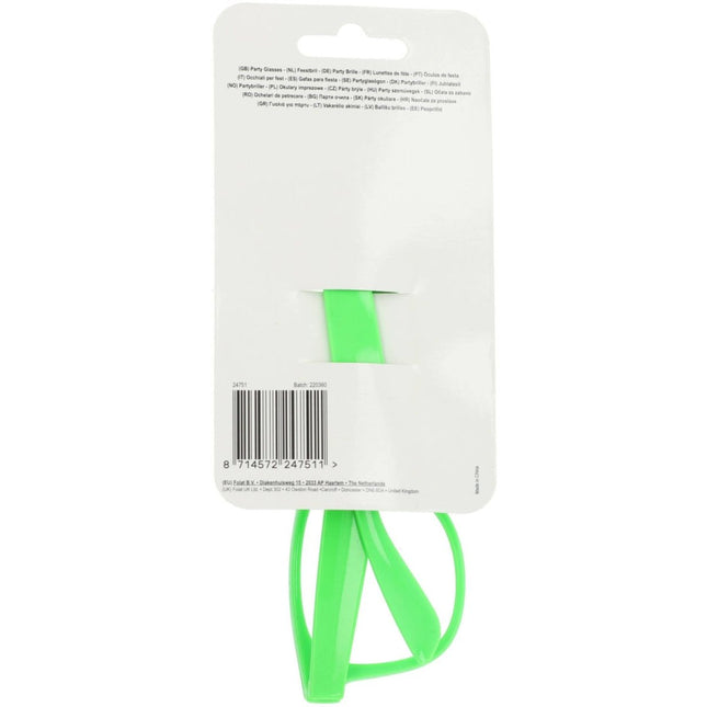 Bril Blues Brothers Neon Groen van Folat koop je bij Partywinkel