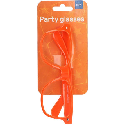 Bril Blues Brothers Neon Oranje van Folat koop je bij Partywinkel