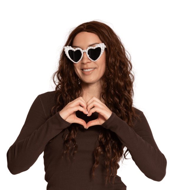 Bril Love Parels van Partychimp koop je bij Partywinkel