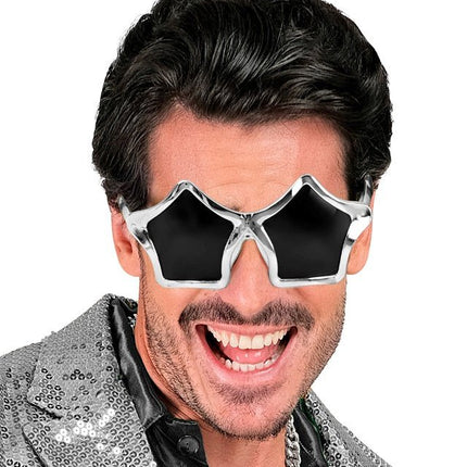 BRIL STERREN ZILVER van Widmann koop je bij Partywinkel