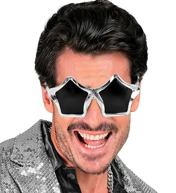 BRIL STERREN ZILVER van Widmann koop je bij Partywinkel