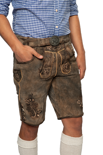 Lederhose Marrón Corto Brixen