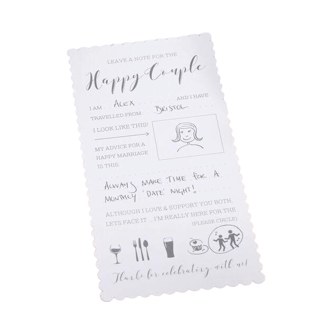 Bruiloft Kaart Advies 22cm van Ginger Ray koop je bij Partywinkel