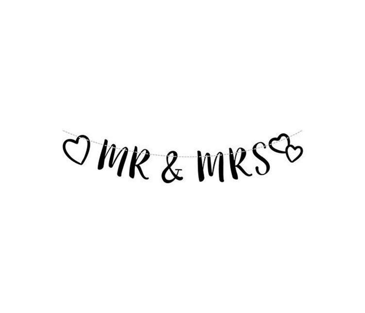 Bruiloft Letterslinger Mr&Mrs 2,5m van Haza Witbaard koop je bij Partywinkel
