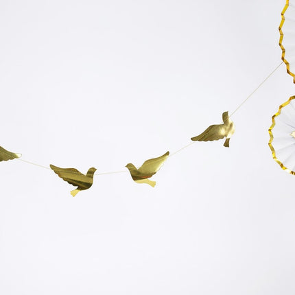 Bruiloft Slinger Duif Goud 86cm van Partydeco koop je bij Partywinkel