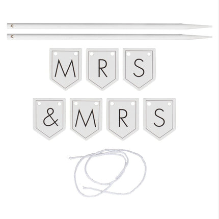Bruiloft Taarttopper Mr & Mrs 15cm van Ginger Ray koop je bij Partywinkel
