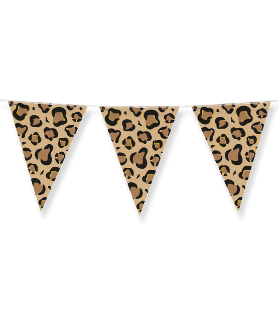 Bruin Zwarte Slinger Panter Print 10m van Paper Dreams koop je bij Partywinkel