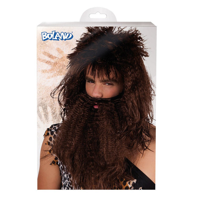 Bruine Pruik Holbewoner Met Baard van Boland koop je bij Partywinkel