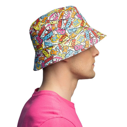 Bucket hat Rave pop art van Boland koop je bij Partywinkel