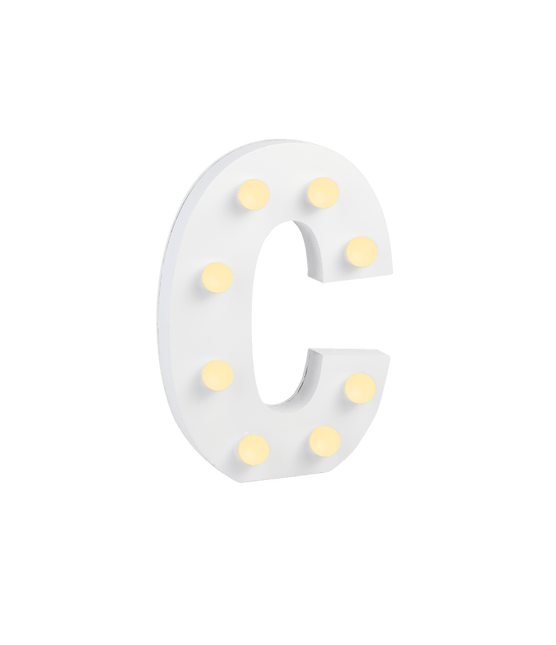 C Licht Letter 16,5cm van Paper Dreams koop je bij Partywinkel