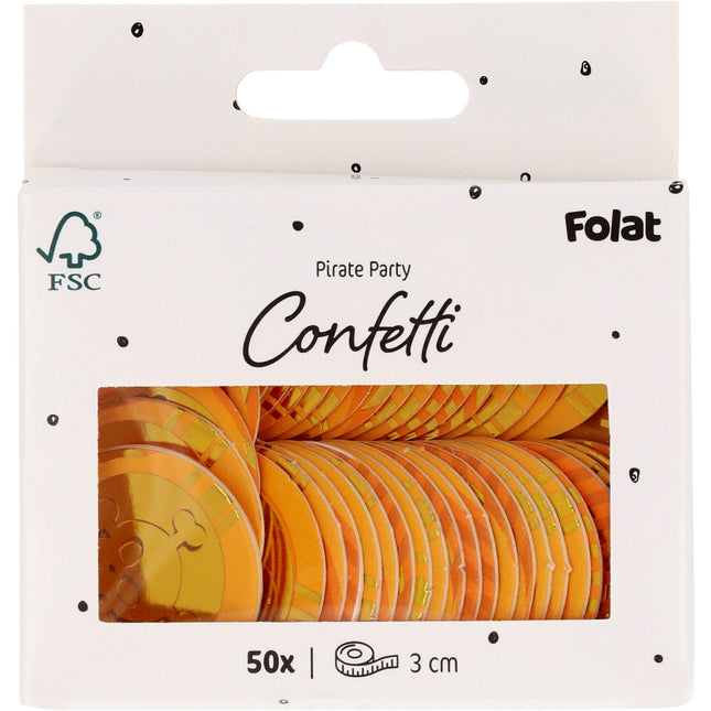 Monedas de confeti de oro 50uds.