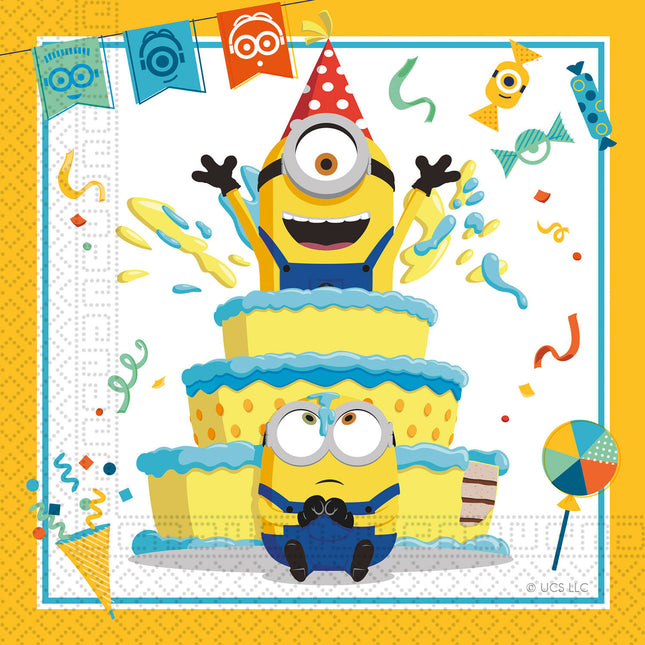 Minions: El Ascenso De Gru Fsc Servilletas De Papel De Dos Capas 33X33Cm 20pcs
