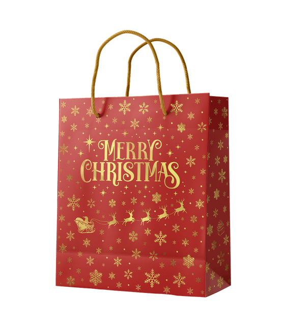 Cadeautas M - Merry Christmas Rood van Paper Dreams koop je bij Partywinkel