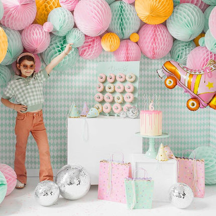 Cadeautasje Sterren Roze 32cm van Partydeco koop je bij Partywinkel