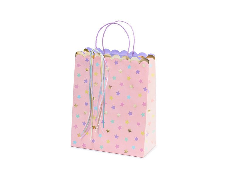 Cadeautasje Sterren Roze 32cm van Partydeco koop je bij Partywinkel