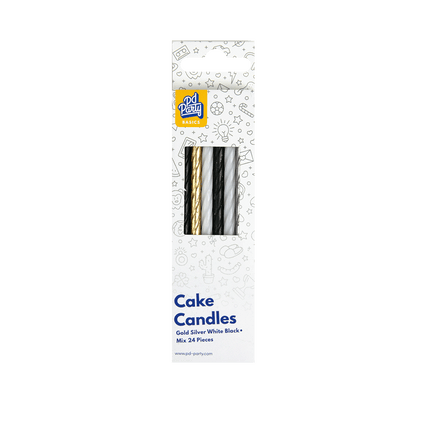 Velas Mix Oro Plata Blanco Negro