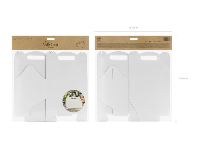 Cakedoosjes Wit 19cm 10st van Partydeco koop je bij Partywinkel
