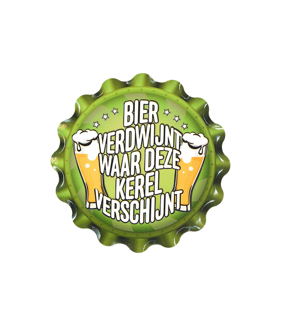 Posavasos verde La cerveza desaparece 11cm