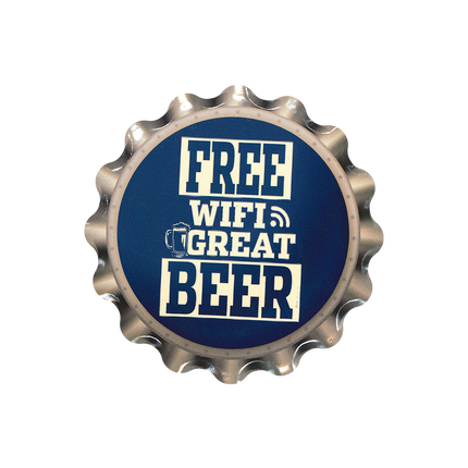 Posavasos Blanco Azul Wifi Gratis 11cm