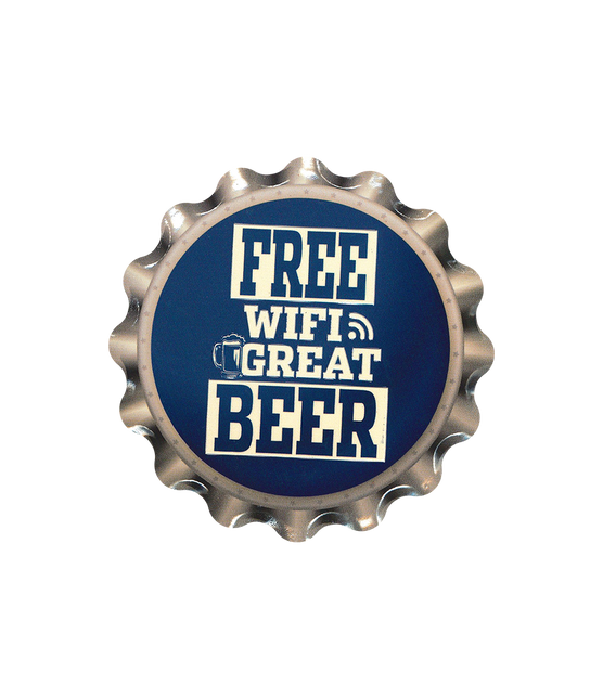 Posavasos Blanco Azul Wifi Gratis 11cm
