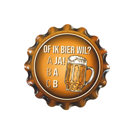 Posavasos Naranja Si Quiero Cerveza 11cm