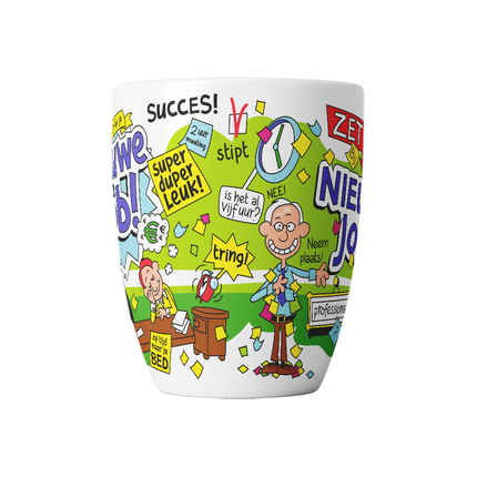 Taza de dibujos animados - Nuevo trabajo