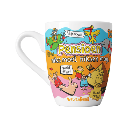 Taza de dibujos animados - Jubilación, nada debe