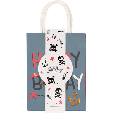 Bolsas Fiesta Pirata 27cm 6uds