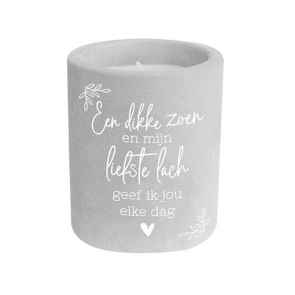 Vela de Cemento Gris Beso Grueso 8cm