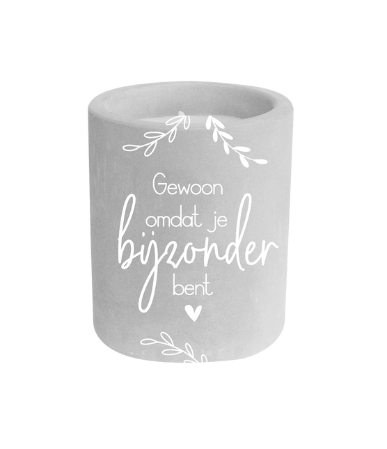 Vela de Cemento Gris Eres Especial 8cm