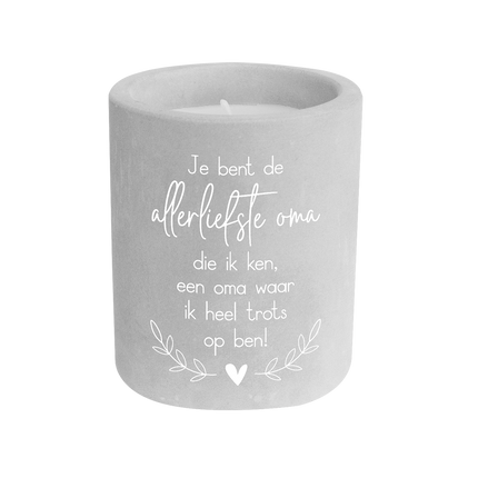 Vela de Cemento Gris Abuela 8cm