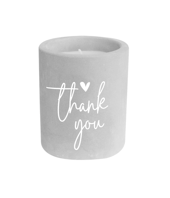 Vela de Cemento Gris Thak You 8cm