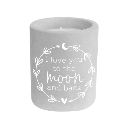 Vela de Cemento Gris Hasta la Luna y Vuelta 8cm
