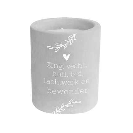 Vela de Cemento Gris Zing, Lucha 8cm