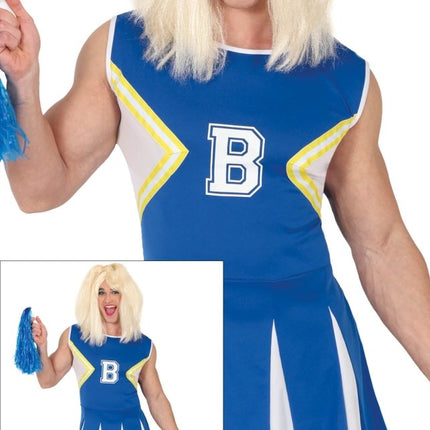 Cheerleader Pak Blauw Heren van Fiestas Guirca koop je bij Partywinkel