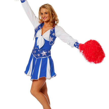 Cheerleader Pakje Blauw Dames van Wilbers & Wilbers koop je bij Partywinkel