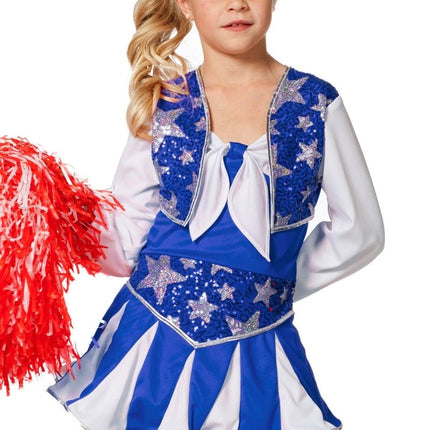 Cheerleader Pakje Blauw Kind van Wilbers & Wilbers koop je bij Partywinkel