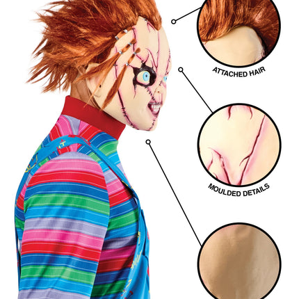 Máscara de Chucky pegada