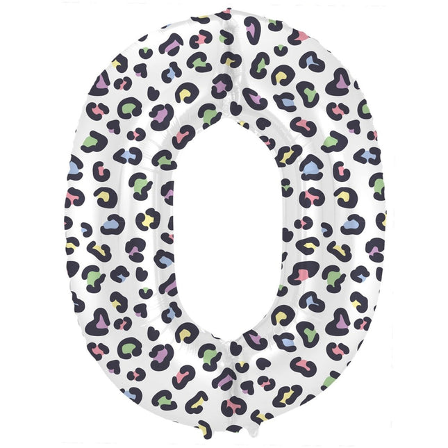 Cijfer Ballon 0 Jaar Panter Leeg 86cm van Folat koop je bij Partywinkel