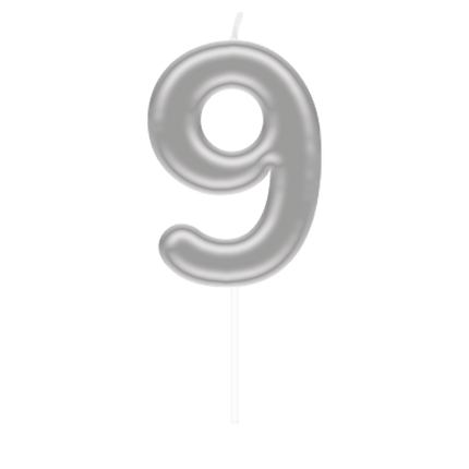Cijferkaars 9 Zilver van Paper Dreams koop je bij Partywinkel