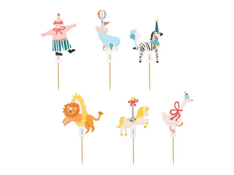 Circus Cocktailprikkers 6st van Partydeco koop je bij Partywinkel