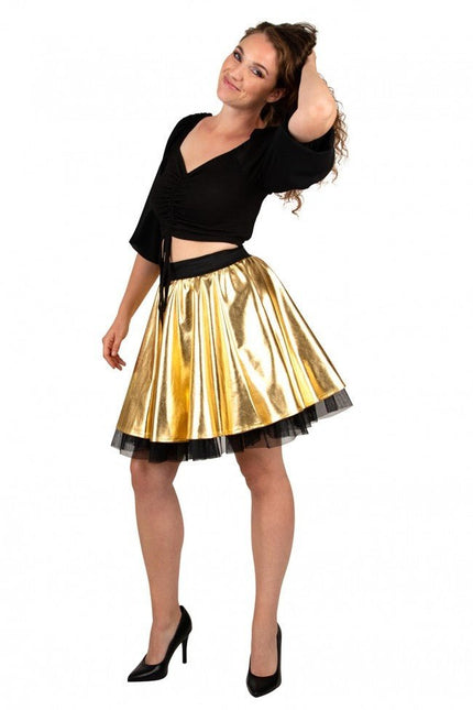 Cirkelrok Metallic Goud van PartyXplosion koop je bij Partywinkel